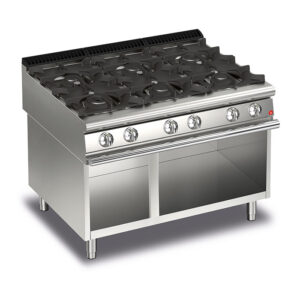 Plinski štednjak na otvorenom kabinetu - 6 plamenika - BARON linija 900