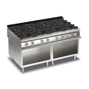 Plinski štednjak na otvorenom kabinetu - 8 plamenika - BARON linija 900