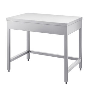 Radni stol dubine 600mm s okvirom na 3 strane, bez zaštite za zid - INOX BIM TVC6.x