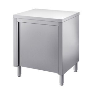 Radni stol dubine 700mm s jednim vratima, bez zaštite za zid - INOX BIM TVB.x